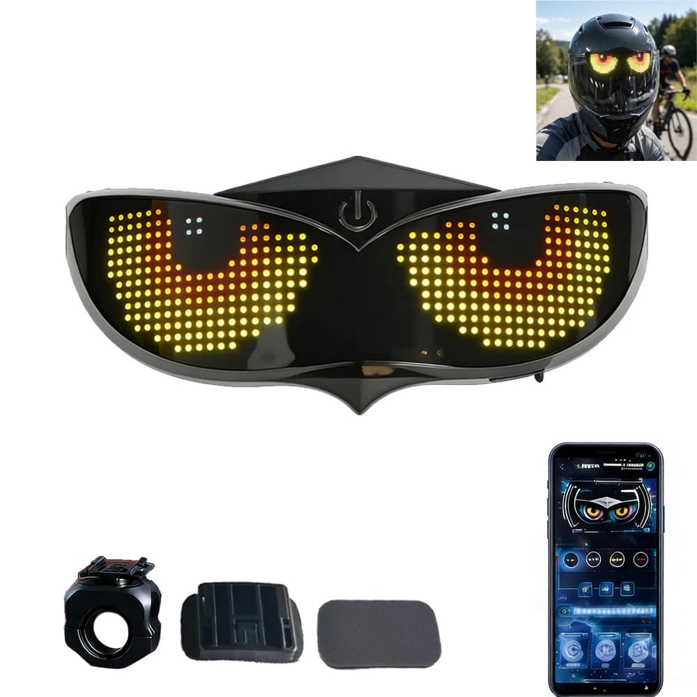 1Set Smart LED Helmet Display (Without Helmet) - for Scooter,Bicycle,Skateboard - LED Display Helmet with Customizable Patterns