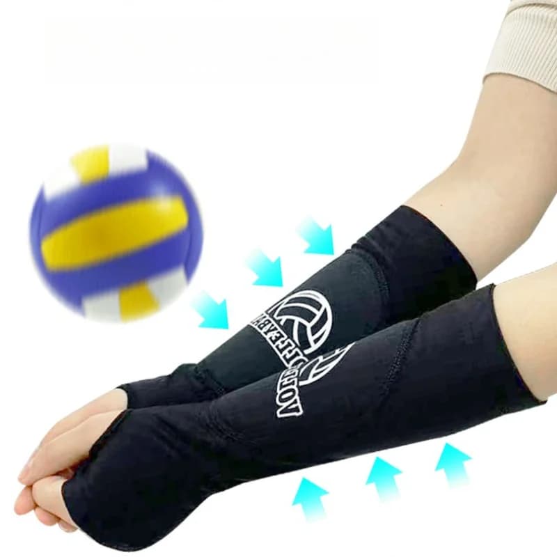 Manicotto da pallavolo con imbottitura in spugna, protezione anti-collisione per gomito, attrezzatura protettiva sportiva per allenamento tennis, supporto per braccio donna
