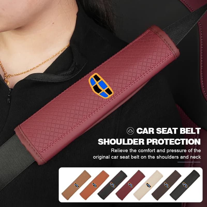 Car Seat Belt Shoulder Cover Breathable Protection Seat Belt Pads Accessories For Geely Atlas Boyue NL3 X6 EX7 Emgrand X7 SUV GT