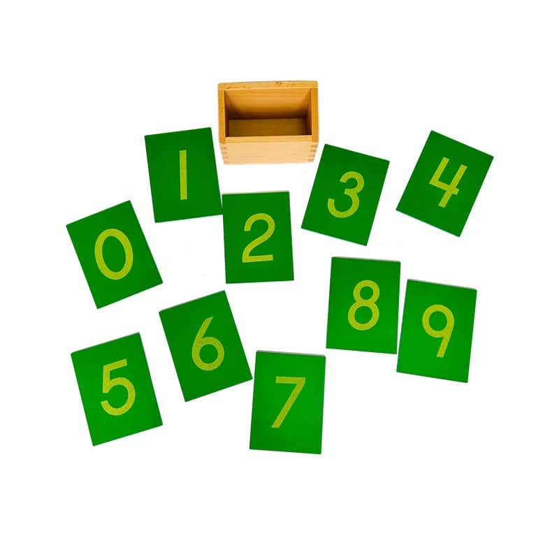 Giocattoli Matematici Montessori, Carte con Numeri in Carta Vetrata, Puzzle in Legno per Bambini 0-9, Strumenti di Apprendimento, Gioco Educativo per la Prima Infanzia
