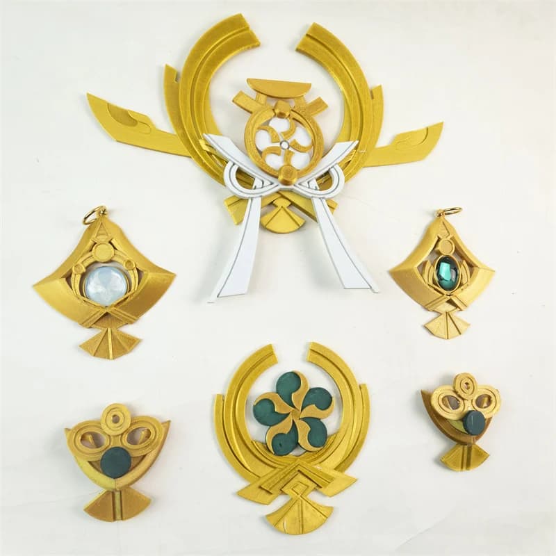 Nuovo Genshin Impact Yae Miko Cosplay Prop Accessori Verity di Kagura Accessori Copricapo Clip di capelli Orecchini Collana Halloween