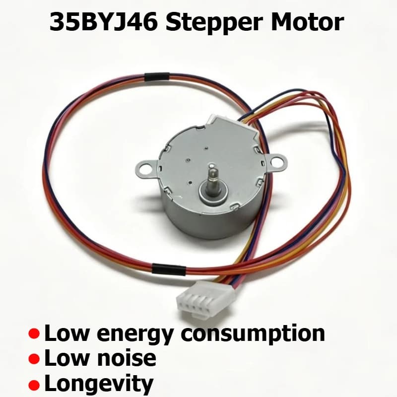 Motore di decelerazione per condizionatori d'aria 35BYJ46, motore passo-passo, motore per ventilatore elettrico, motore intelligente per la rotazione delle pale del condizionatore d'aria