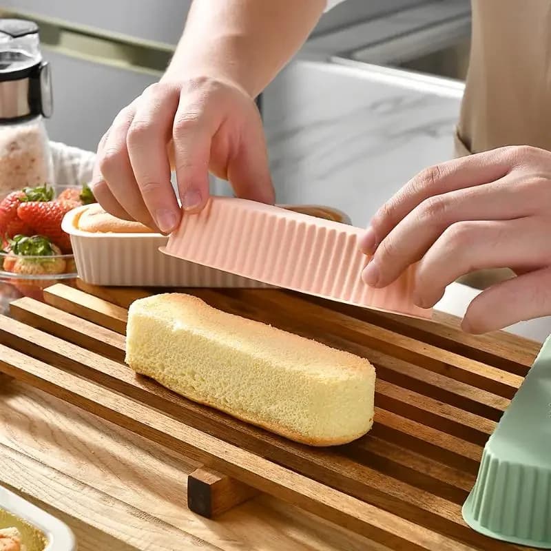 1 pz stampo per torta rettangolare in silicone vassoio per cubetti di ghiaccio fai da te padella per pane torta toast stampi per pancake stampi da forno strumenti
