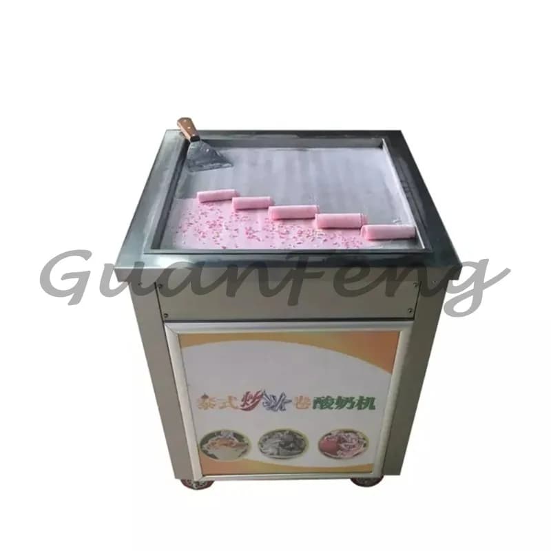 Macchina Elettrica per Gelato e Yogurt alla Frutta con Piastra Quadrata in Acciaio Inossidabile