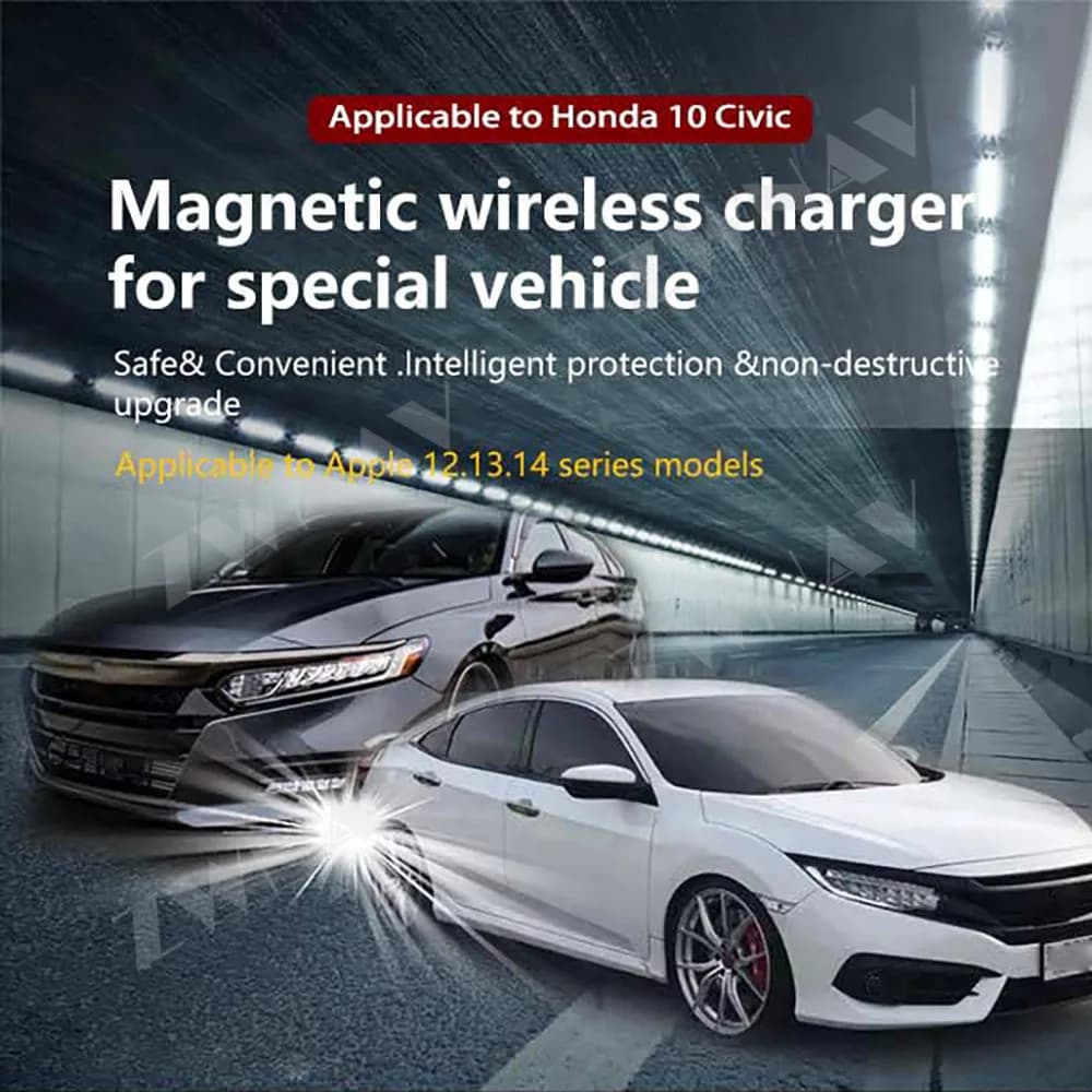 Per Honda 10 modelli Civic Console centrale Tappetino di ricarica Accessorio intelligente per auto Moudle Caricabatterie wireless intelligente