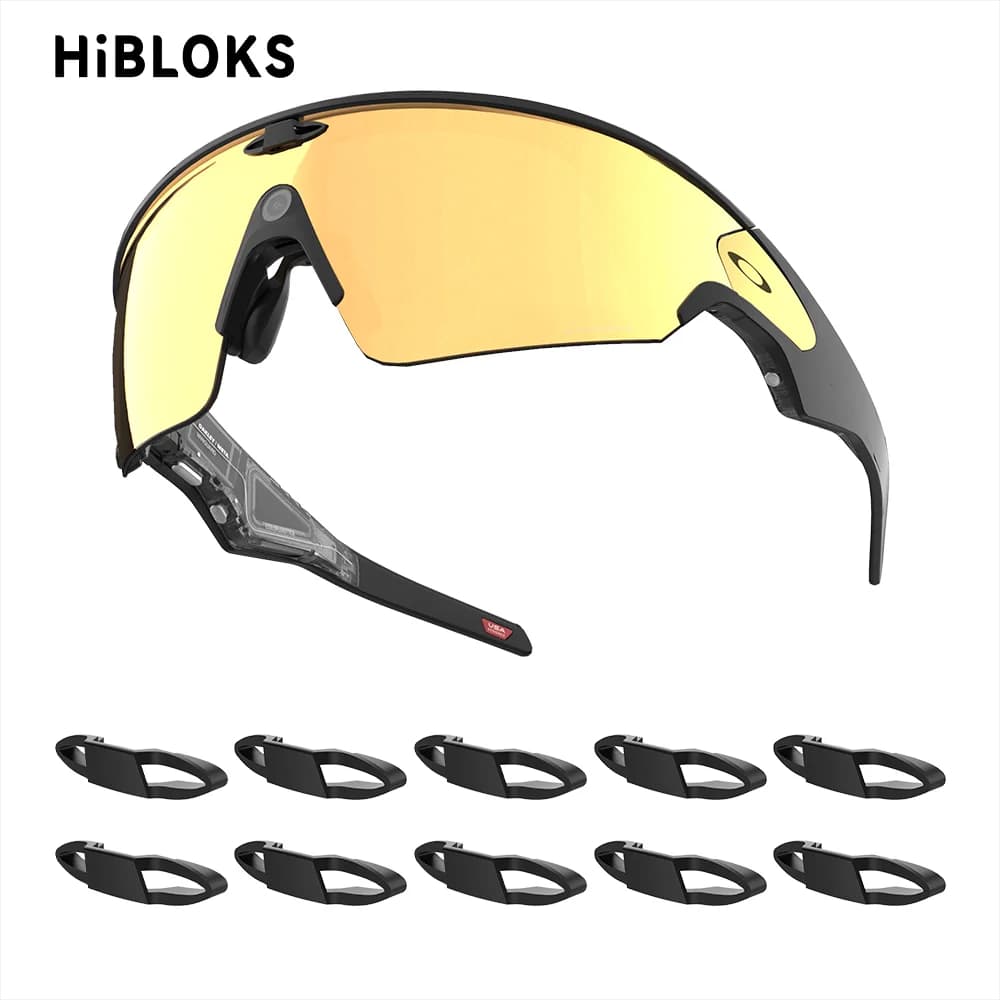 HiBloks LED Light Blockers for Oakley Meta Vanguard smart glasses, blackout LED covers, 10 pieces, AI glasses accessories