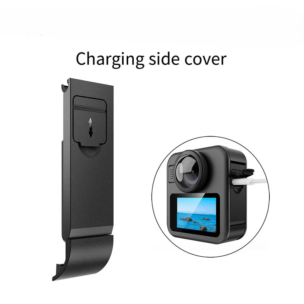Nuovissimo coperchio laterale ricaricabile di ricambio coperchio dello sportello della batteria per Go Pro Max2 accessori di ricambio per action camera rimovibili