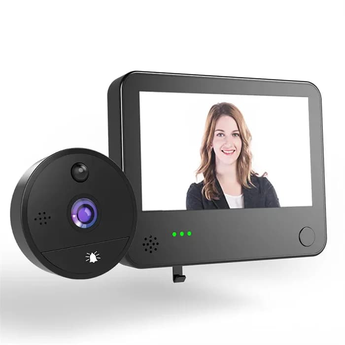 Campanello elettronico Cat Eye con display LCD da 4,3 pollici per visione notturna, foto e video
