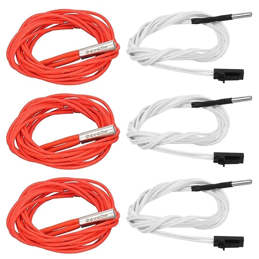 Riscaldatore a cartuccia Tubo di riscaldamento Elemento 24V 40W Termistore Sensore ad alta temperatura per Prusa I3 MK3 MK3S Stampante 3D Hotend Parti