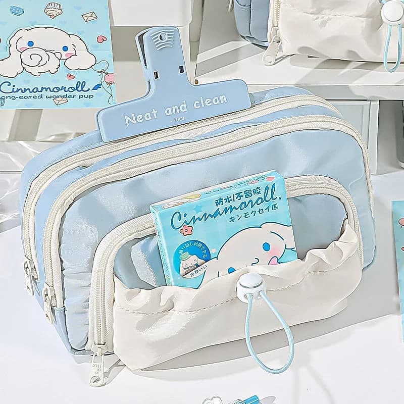 Sacchetti per matite a 5 strati di grande capacità astuccio per matite con tasca frontale Kawaii ragazzi ragazze regali di cancelleria per la scuola astuccio creativo