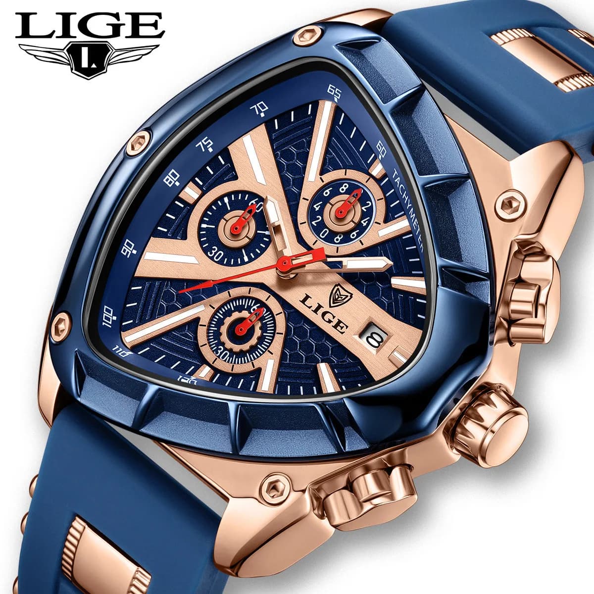 Relogio Masculino LIGE Mens Watch Top Brand Luxury Luminous Calendar Man Watch Military Sport Quartz Watches for Men Chronograph