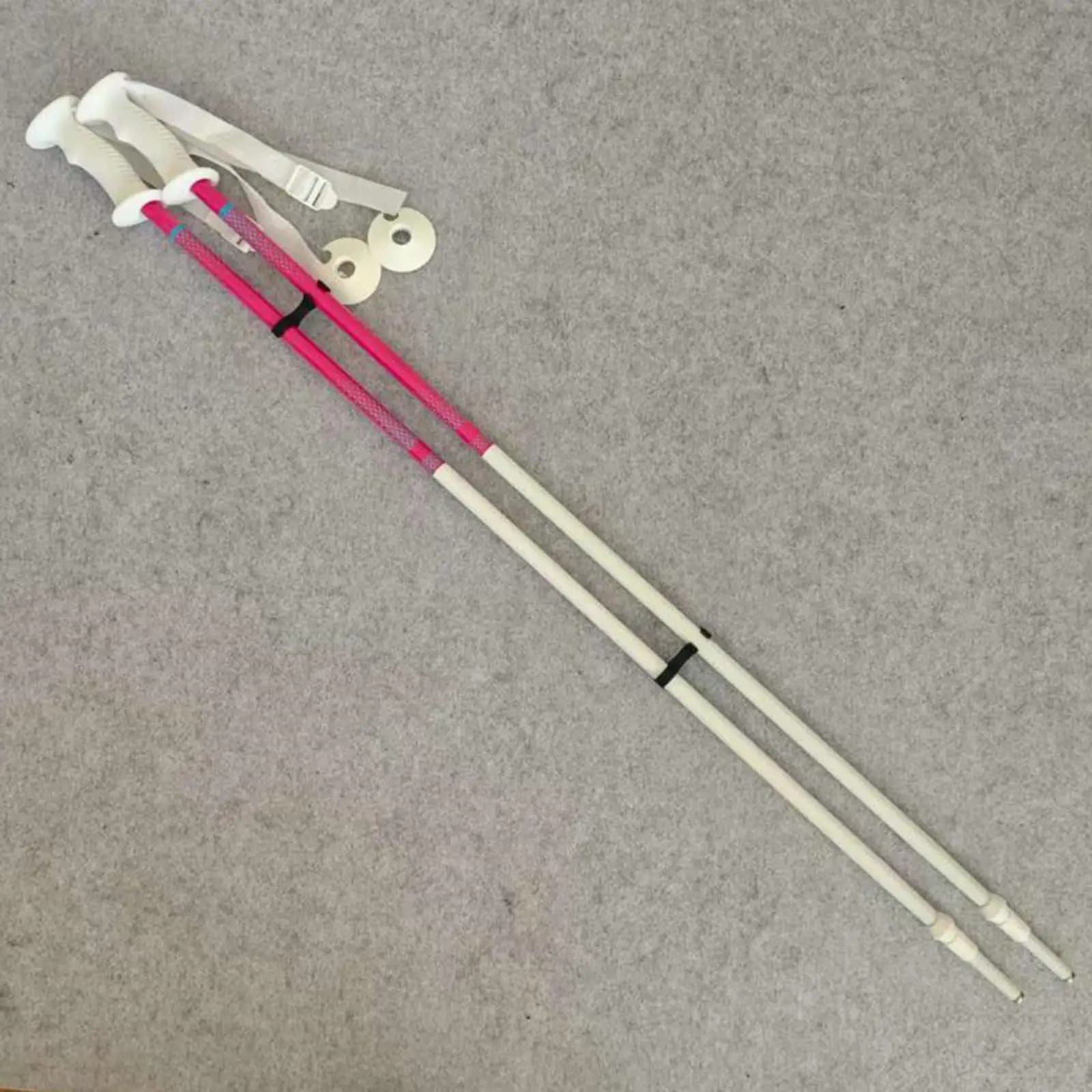 2Pcs Ski Poles Rubber Nonslip Handle Practical Portable Hiking Poles for Kids Trekking Canes for Snowboarding Outdoor Climbing