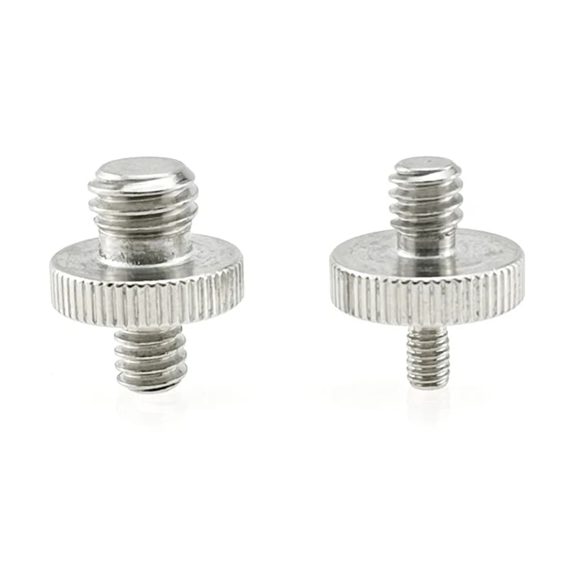 Adattatore a vite doppio maschio DS da 1/4" a 3/8" con filettatura, convertitore a doppia testa per treppiede