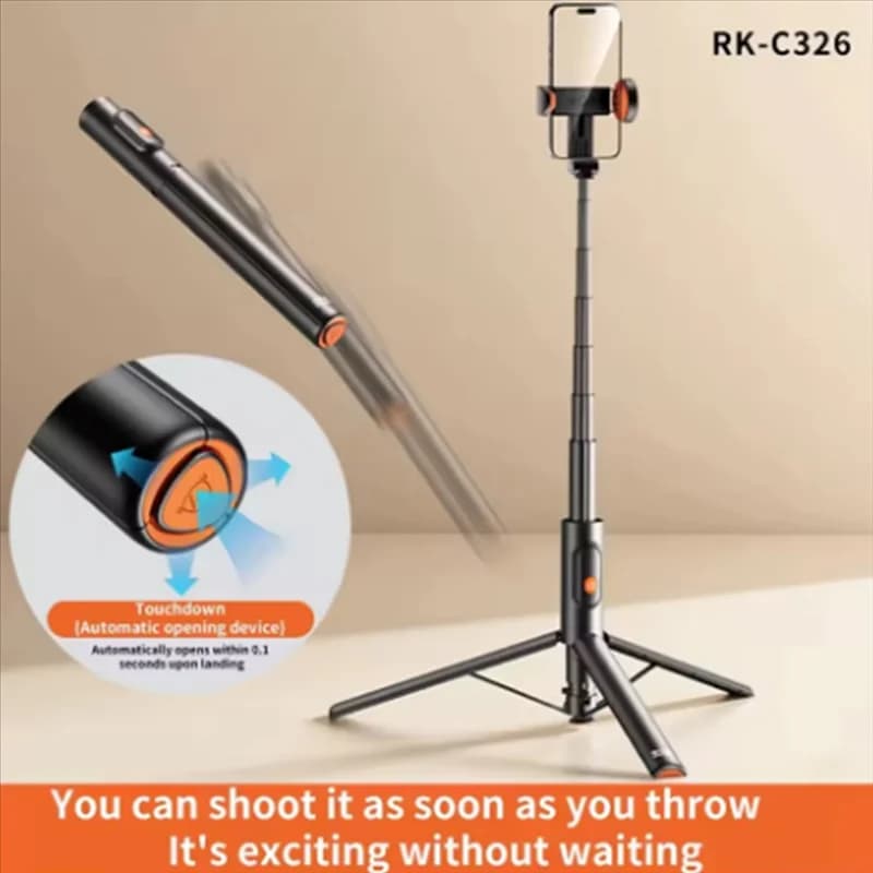 Y45A-Self-Popping Selfie Stick Bluetooth Portable Tripod Remote Control Sticks Selfie Sticks Handheld For Outdoor Travel