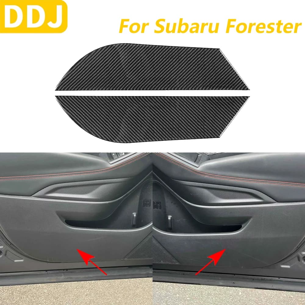 For Subaru Forester 2019-2024 Carbon Fiber Front Panel Anti Kick Protector Cover Trim Car Accessories Adhesive Decoration