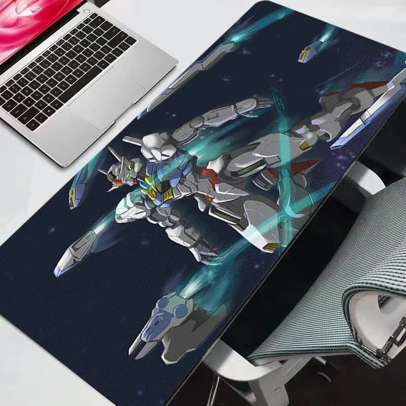 Tappetino per mouse da gioco grande per computer, tappetino per mouse da gioco Mobile Suit Gundam in gomma naturale con bordo bloccabile, tappetino per mouse da gioco XXL