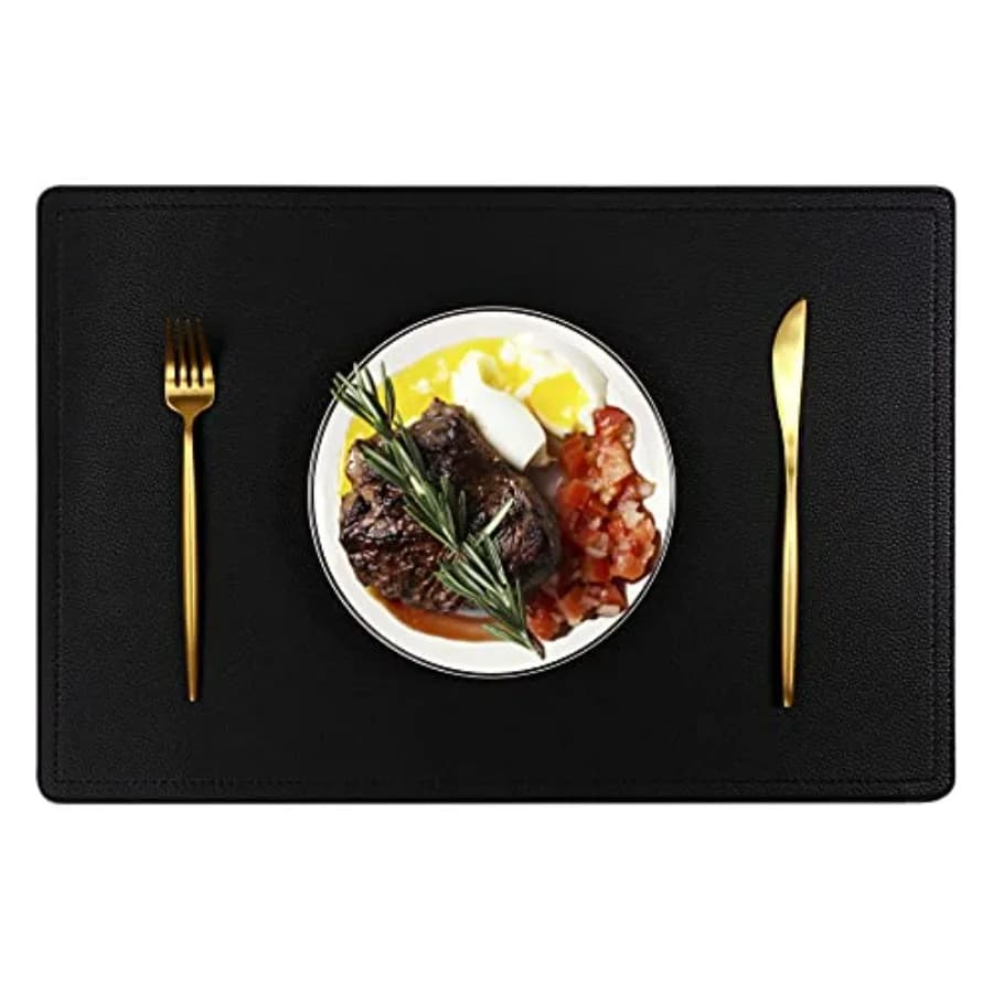 Tovagliette in similpelle, tappetini da tavola in PU, impermeabili, antimacchia, resistenti al calore, antiscivolo, facili da pulire per cucina e sala da pranzo