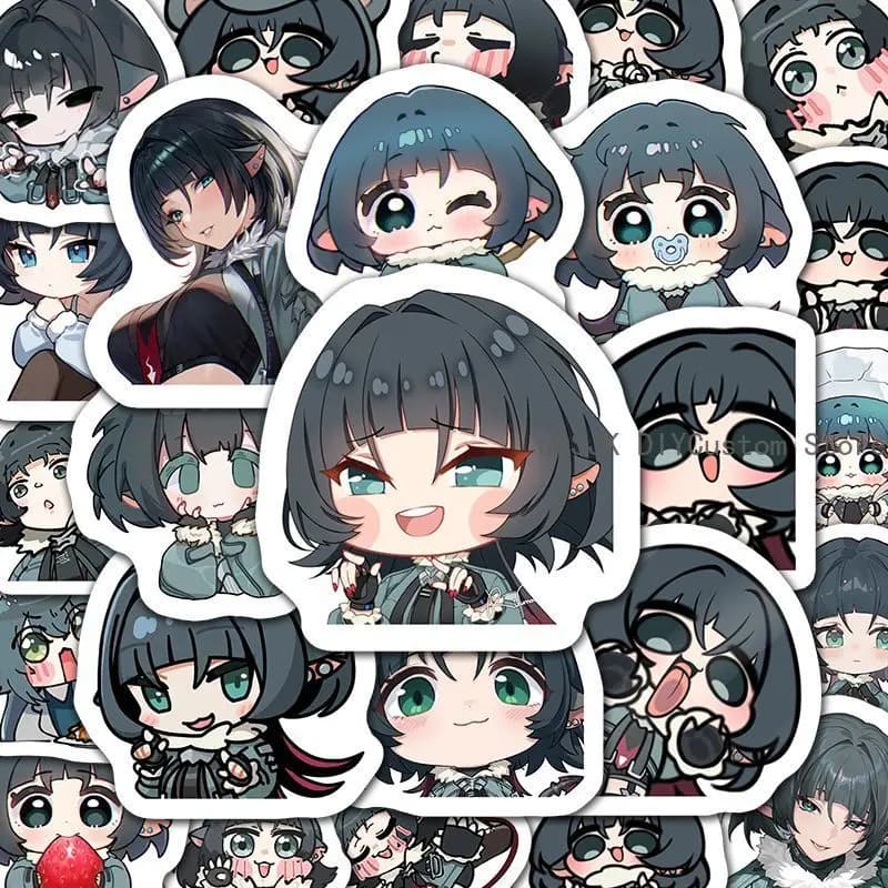 60Pcs Jane Doe Zenless Zone Zero Game Q-version Stickers Decoration Laptop Phone Suitcase Notebook Label Stationery Sticker Gift