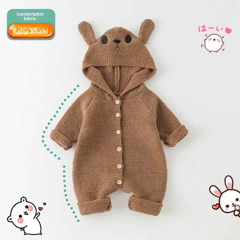 Adorabile Abbigliamento per Neonati, Completo in Maglia con Cappuccio per Primavera, Vestiti Super Carini per Bambini di Un Anno, Abiti da Principessa in Cotone