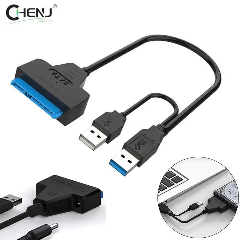 Adattatore cavo da SATA a USB 3.0 / 2.0 fino a 6 Gbps 7 + 15/22 Pin per supporto disco rigido HDD SSD esterno da 2.5 pollici Sata III SATA3