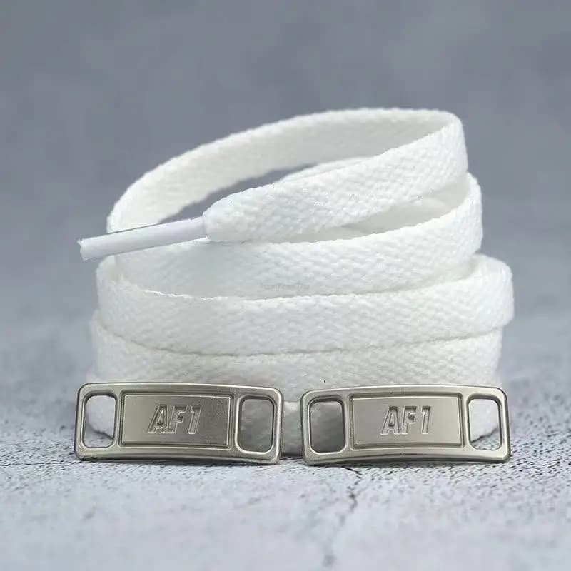 4 pezzi combinazione AF1 lacci neri bianchi lacci originali e decorazione di scarpe vestito scarpa da ginnastica lacci scarpe aeronautiche accessori