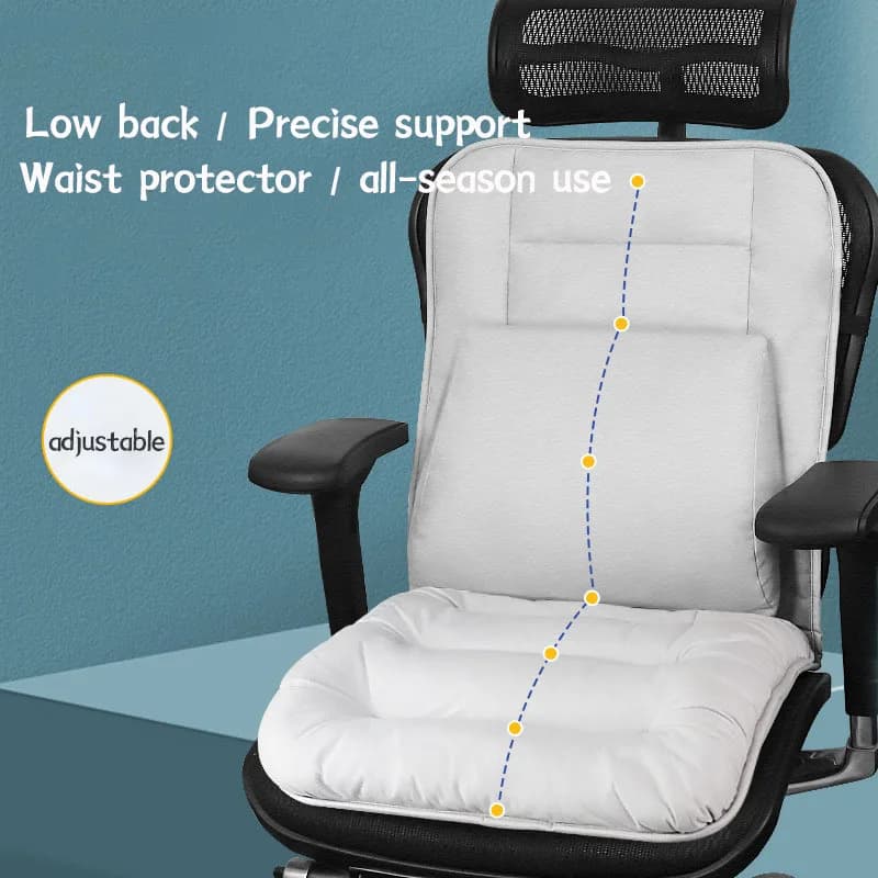 Cuscino per sedia da ufficio e supporto per la schiena per sedia da ufficio Cuscino di supporto lombare Cuscini in coccyx per il dolore al coccige Memory Foam