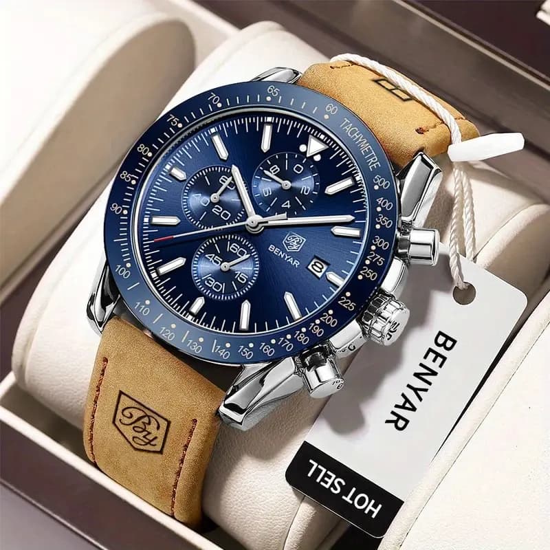 BENYAR Orologi da uomo Marchio di lusso Cinturino in silicone Impermeabile Sport Cronografo al quarzo Orologio militare Orologio da uomo Relogio Masculino