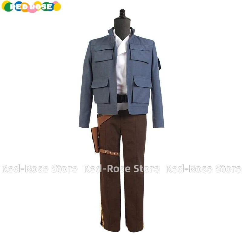 Han Solo Cosplay Giacca per adulti Uniforme Costume di Halloween Set completo