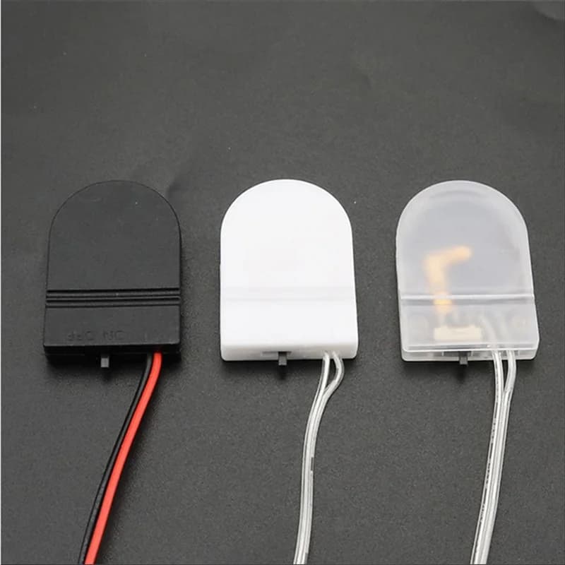 5PCS Singolo Slot CR2032 CR 2032 Pulsante Batteria a Bottone Supporto Della Cassa Della Copertura Con Interruttore ON-OFF Cavi Cavo 3V Scatola di Batteria