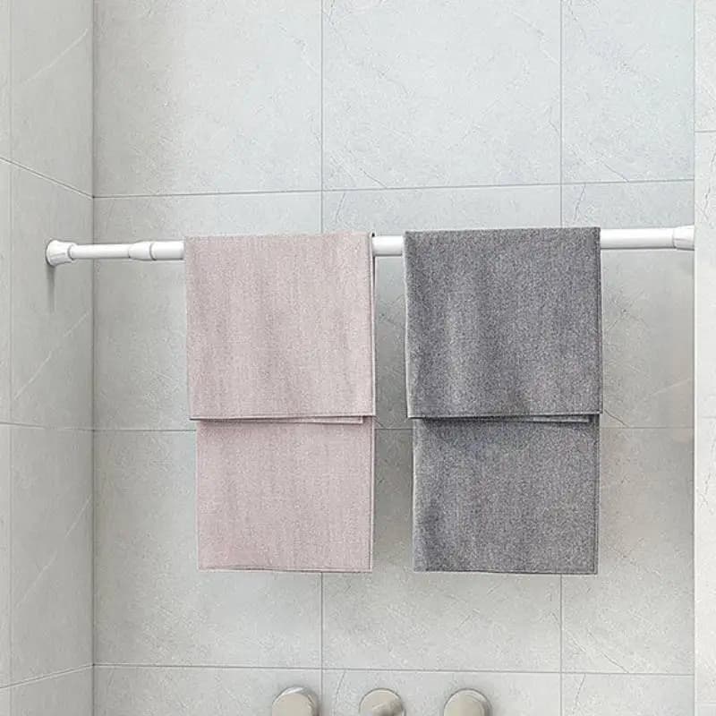 Aste telescopiche a molla multiuso da 2 pezzi aste per tende portatili regolabili per la casa adatte a forniture per la conservazione di articoli vari per la toilette della cucina