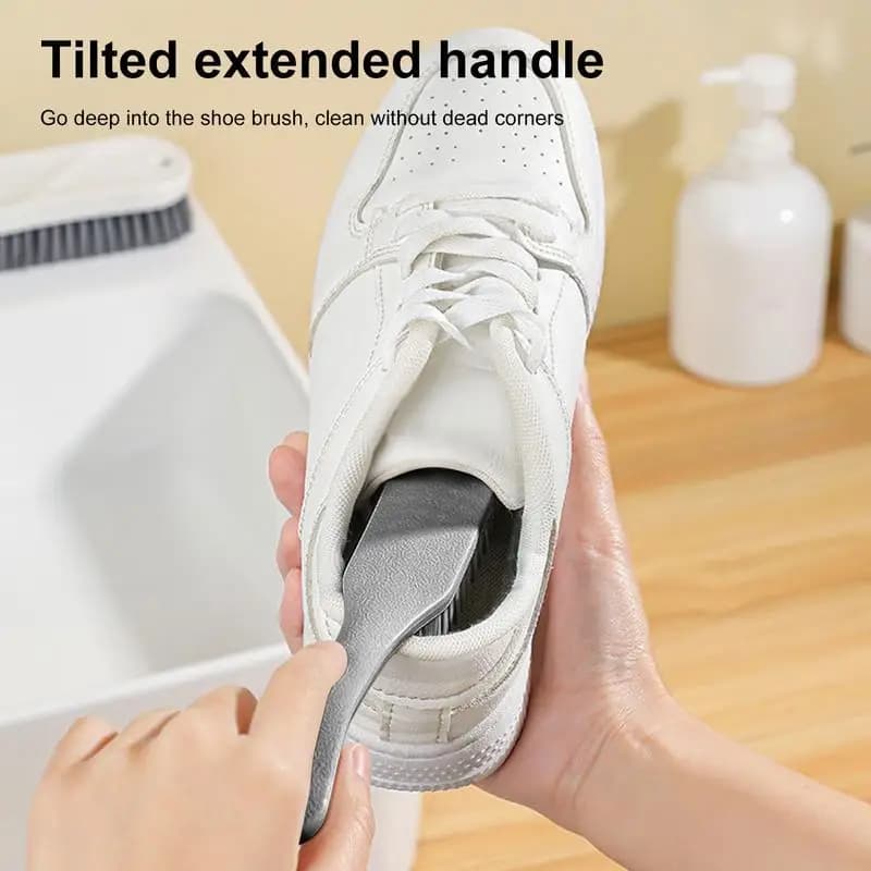 Spazzola per stivali Spazzola per pulizia scarpe Spazzola morbida multifunzionale con manico lungo Scrubber portatile per la manutenzione di stivali domestici Sneaker da esterno