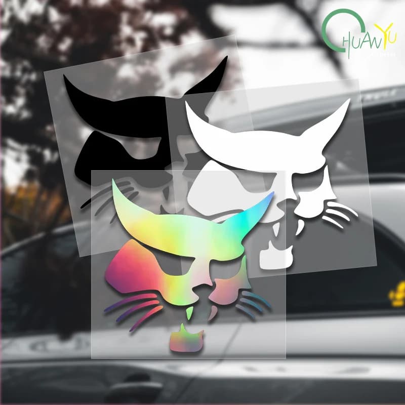 Per Bobcat Head Silhouette Adesivo per auto Protezione solare impermeabile Decalcomania in vinile Decorazione per parabrezza moto Decorazione JDM