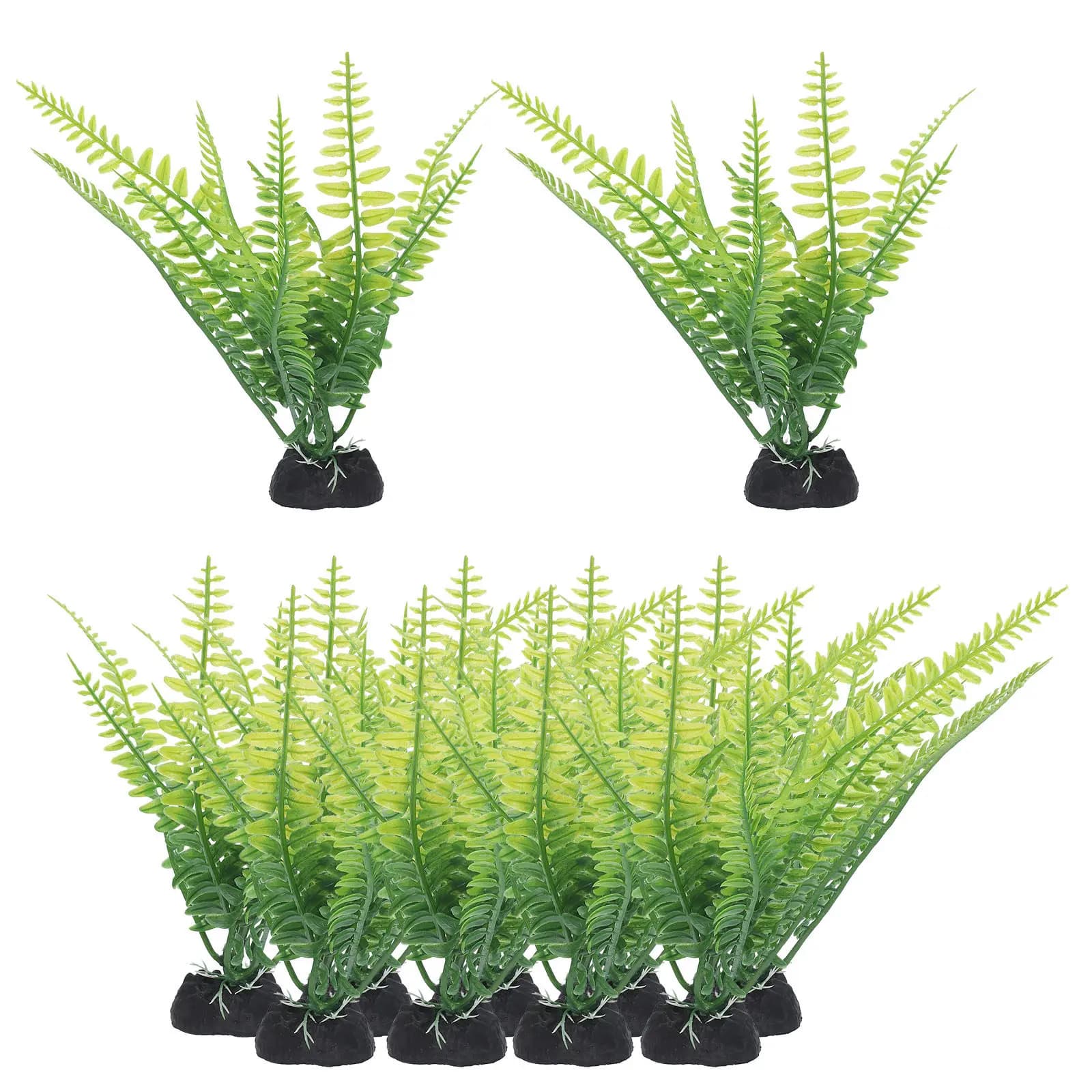 12 Pezzi di Piante Acquatiche Artificiali Realistiche per Acquari d'Acqua Dolce, Decorazioni Vivaci e Sicure per Vasche dei Pesci, in Plastica Premium Non Tossica