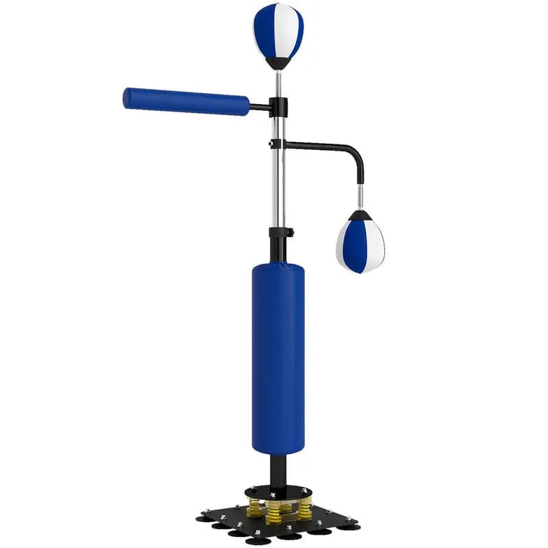 4.6'-6.7' Speed Bag Boxing Bag Stand, Reflex Bag Boxing Training Equipment, Speed Punching Bag, Blue