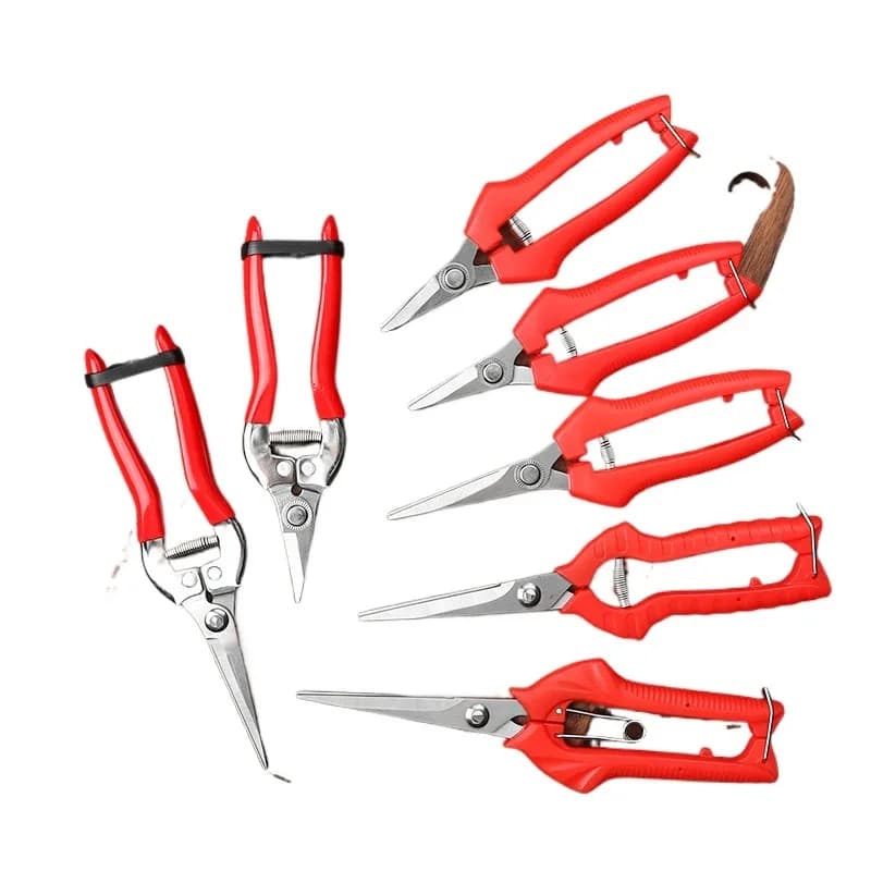 Set di 5 Forbici da Potatura in Acciaio Inox da 190mm per Giardinaggio e Bonsai
