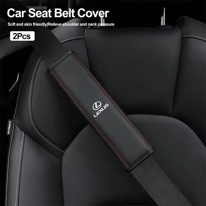 2PCS Auto Cintura di Sicurezza Copertura Auto Spalla Pad Accessori Interni Per Lexus F SPORT RX300 IS200 IS250 ES350 Ct200h UX250h NX300h