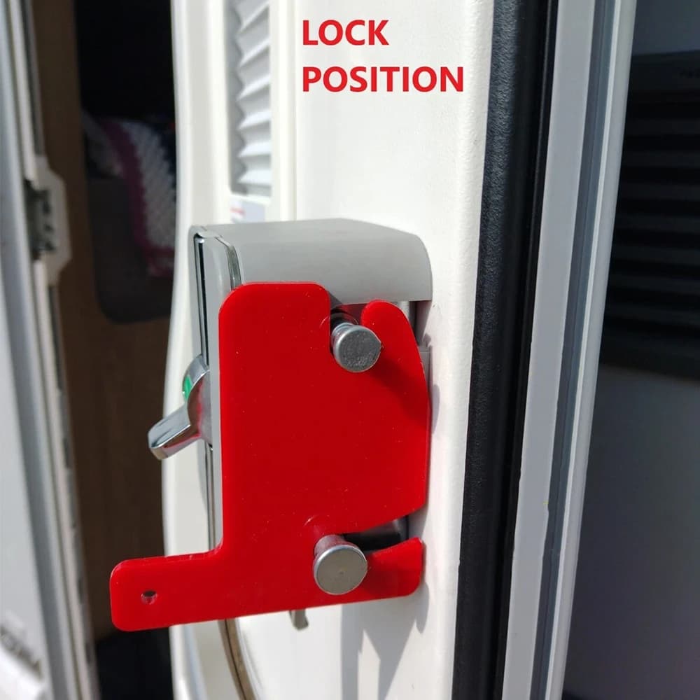 Serratura di sicurezza per camper Pannello stampato in 3D Modello 1 Per roulotte e camper Piastra di sicurezza per porta Tipo 1 Serratura per roulotte e camper