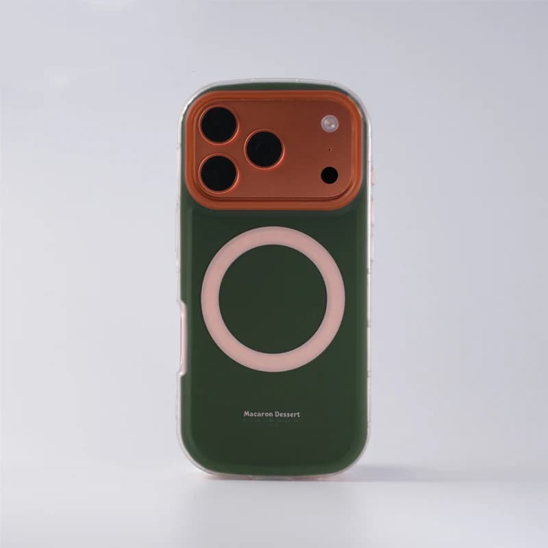 Magnetic Frosted Hit Color Armor Case for iPhone 17 17Pro Max 16 15 Pro 14 INS Anti-fall Wireless Charging Matte Soft Edge Cover