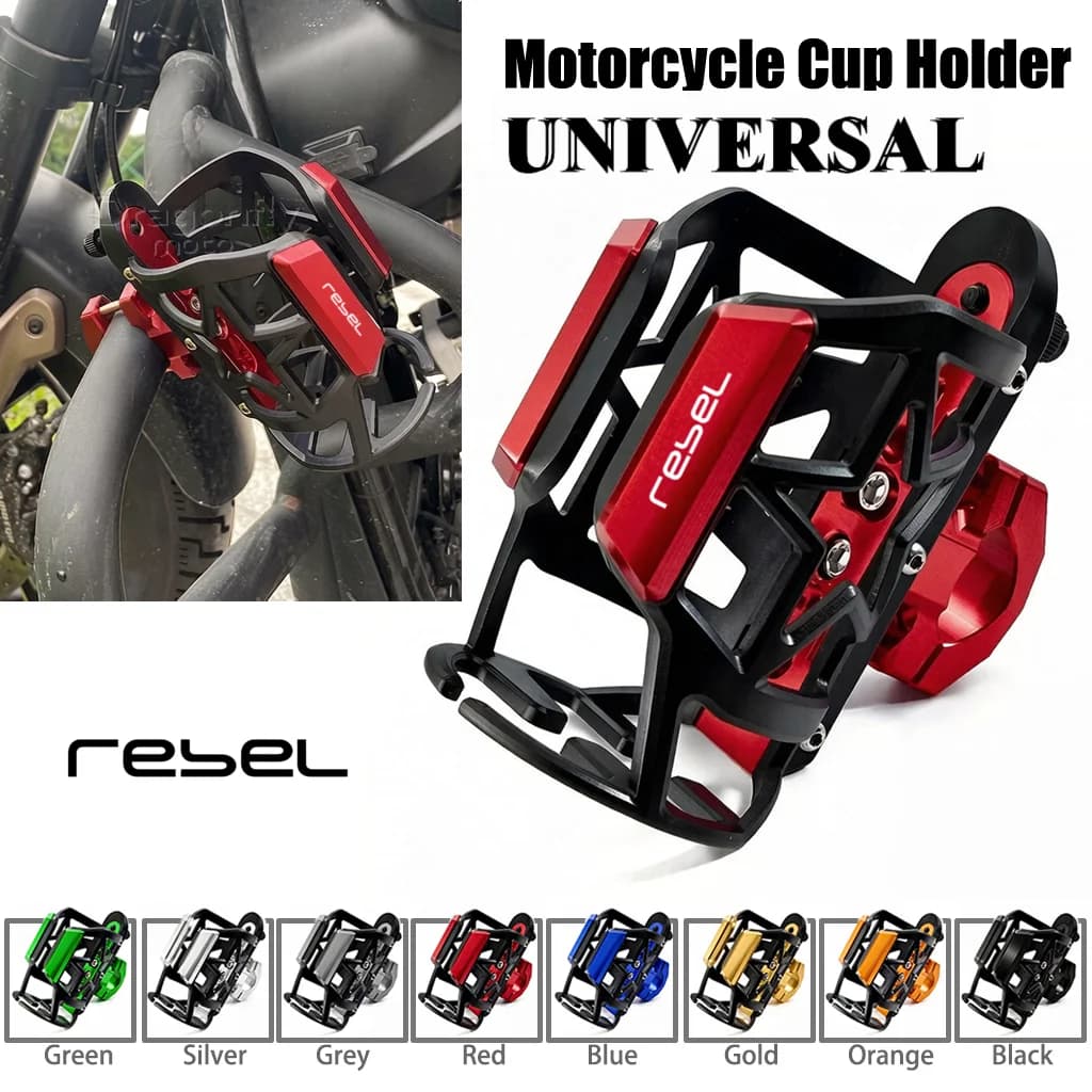 Portabicchieri per Honda Rebel 300 Rebel 500 CMX Rebel300 Rebel500, Supporto per Bottiglia d'Acqua e Bevande per Moto