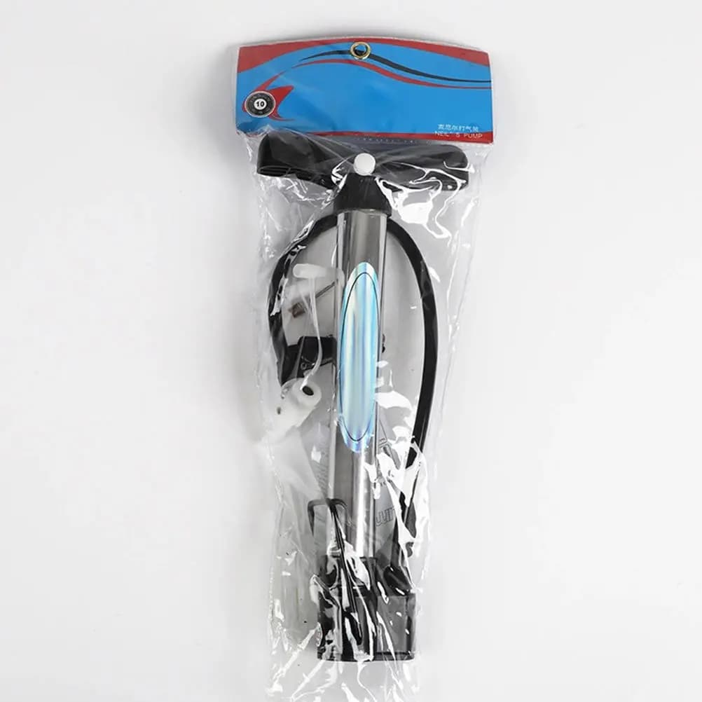 Pompa d'Aria per Bicicletta con Tubo in Acciaio, Mini Gonfiatore Portatile 30Cm ad Alta Pressione per Palloni da Basket e Calcio