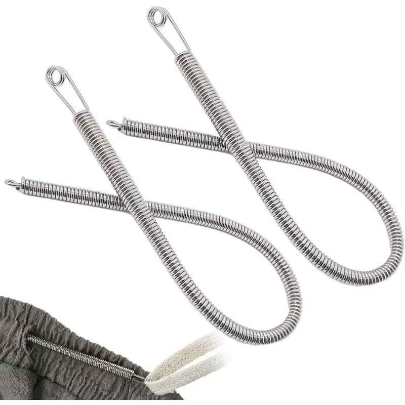 2 PCS Spring Drawstring Needle Threader Drawstrings Replacement with Easy Threaders,Drawstring for Hoodies,Pants