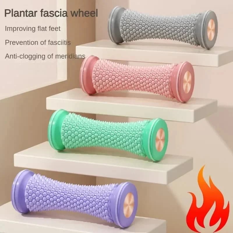 Foot Roller Yoga Massage Ball Plantar Fascia Roller Muscle Relaxation Care Plastic Manual Foot Massager