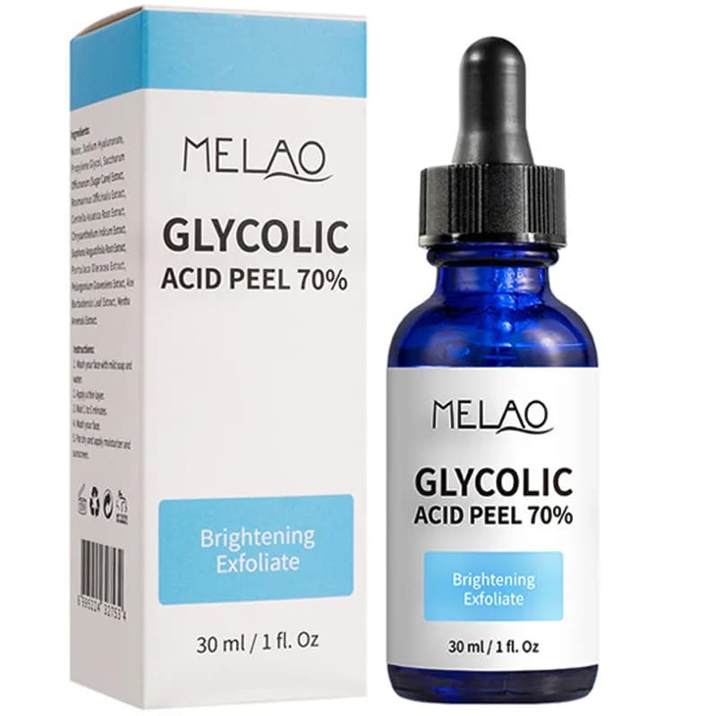 70% Glycolic Acid Serum Peel ExtractS For Wrinkles,Acne Scars,Fine Lines,Collagen Boost Anti -Aging Uneven Texture and Dull Skin