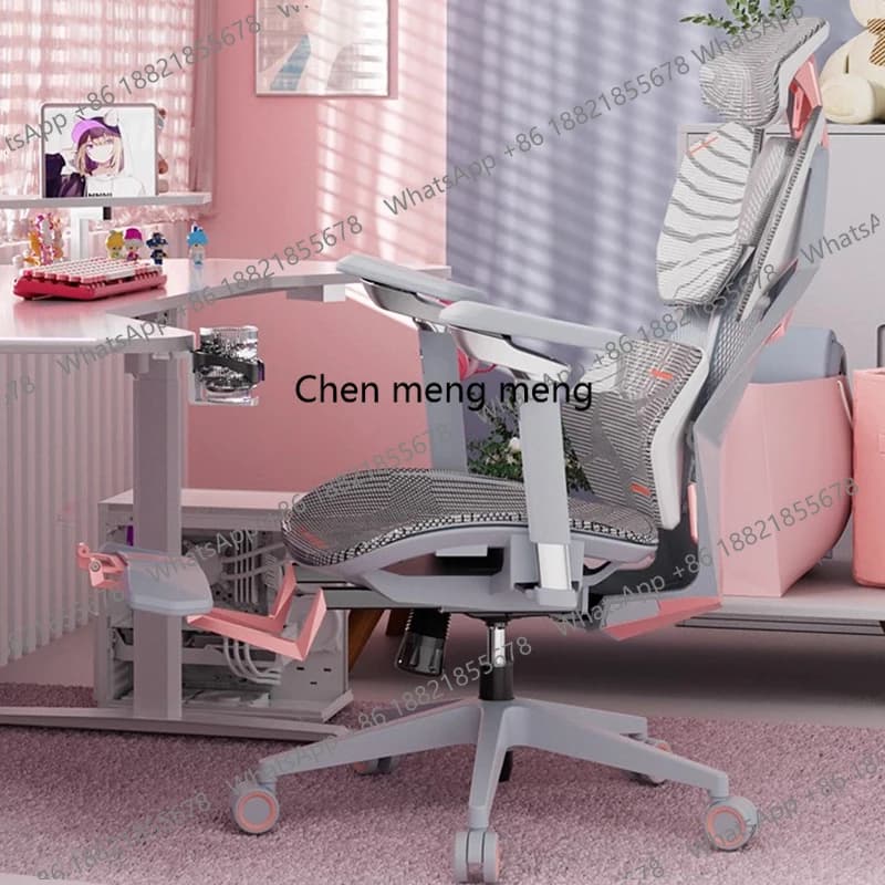 Sedie da ufficio di lusso nordiche, ergonomiche e confortevoli, sedia da gaming rosa per camera da letto, mobili da ufficio di design, Cadeira Gamer