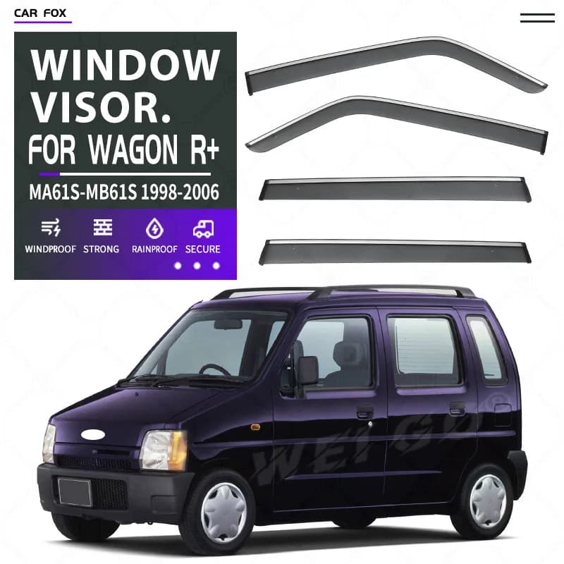 Per Chevrolet Wagon R + 1998-2006 Finestra di automobile Visiera Tenda Shelter Parabrezza Finestrino laterale Pioggia Parasole Accessori Car Styling