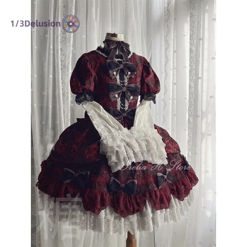 Costume Cosplay di Shiki Sunako e Kirishiki da 1/3Delusion Store per Halloween, Natale, Carnevale, Giochi di Ruolo, Comic Con, Abito Lolita