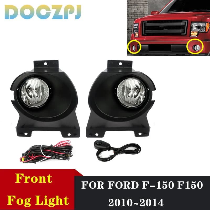 1Set group fendinebbia anterior car for FORD F-150 2010 2011 2012 2013 2014 switch + wiring kit fendinebbia add