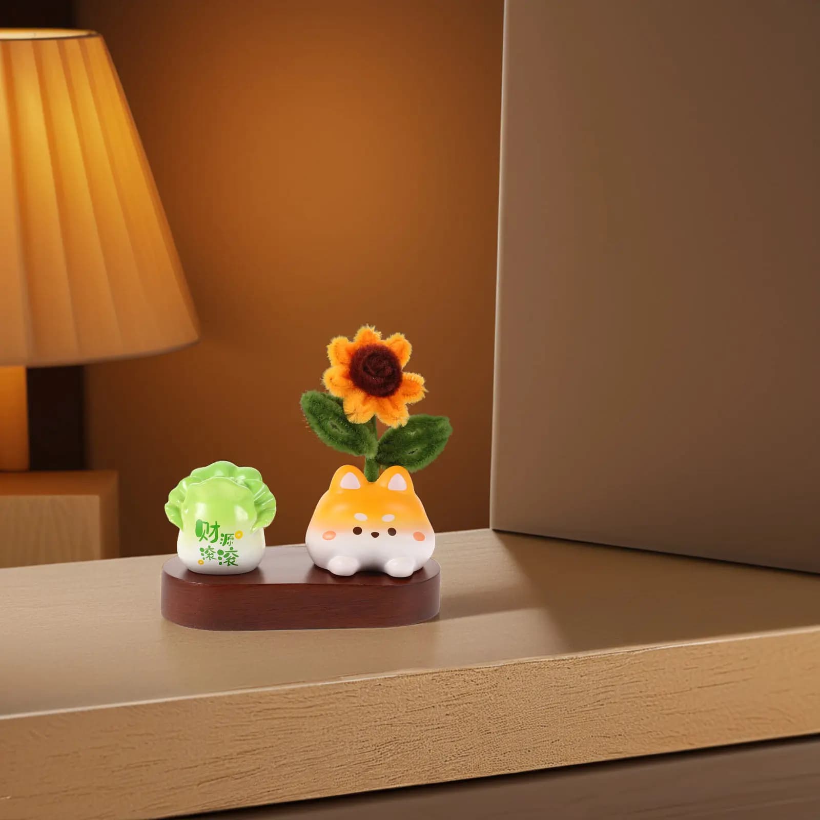 Creative Dashboard Ornament for Car Artificial Flower Animal Cute Car Interior Accessory Bonsai Plant Decorative Flower Pot