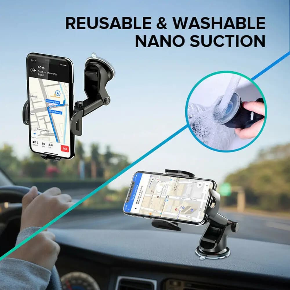 New Dashboard Navigation Mount Car Phone Holder Desktop Suction Cup Phone Holder Suitable for 4.7-6.8 inch Smartphones