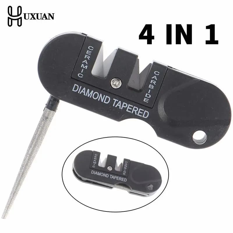 Pocket Knife Diamond Outdoor Sharpener Tool Scissor Sharpen Fish Hook Tungsten Ceramic Whetstone Camp Hunting Portable Sharpener
